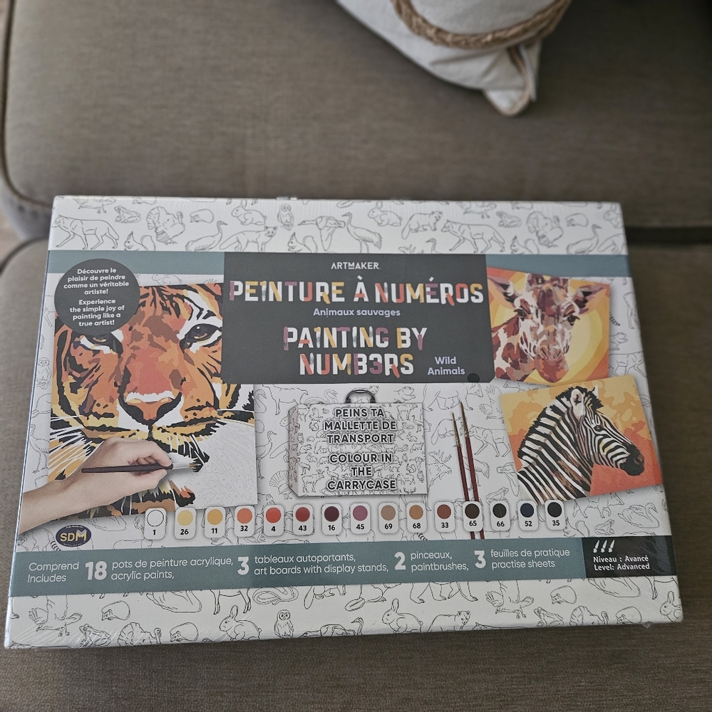 HINKLER artMaker Painting by Numbers wild animals art set